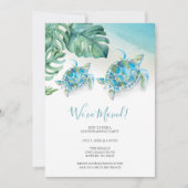 Tropical Watercolor Beach Housewarming Party Einladung (Vorderseite)