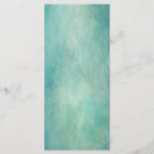 Tropical Watercolor Beach Palm Tree Wedding Menükarte (Rückseite)