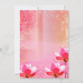 Tropical Watercolor Boho Lotus Floral Baby Dusche Einladung (Rückseite)