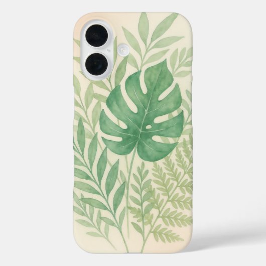 Tropical Watercolor Botanical Case-Mate iPhone Hülle (Rückseite)