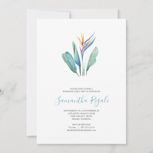 Tropical Watercolor Flora Girls - The Restaurant (Vorderseite)