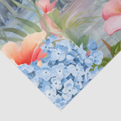 Tropical Watercolor Florals Flamingo & Butterflieg Seidenpapier (Detail)