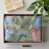 Tropical Watercolor Florals Flamingo & Butterflieg Seidenpapier (Geschenk)