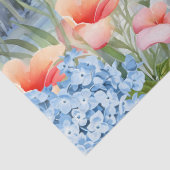 Tropical Watercolor Florals Flamingo & Butterflieg Seidenpapier (Detail)