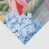 Tropical Watercolor Florals Flamingo & Butterflieg Seidenpapier (Detail)