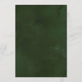 Tropical Watercolor Foliage Gold Wedding Menu Menükarte (Rückseite)