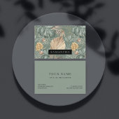 Tropical Watercolor Gold & Green Blätter Muster Visitenkarte