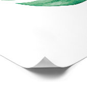 Tropical Watercolor Green Leaf Illustration Poster (Ecke)