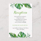 Tropical Watercolor Green Monstera Blätter Begleitkarte (Vorderseite)