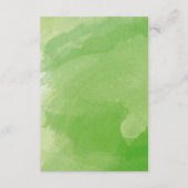 Tropical Watercolor Green Monstera Blätter Begleitkarte (Rückseite)