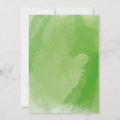 Tropical Watercolor Green Monstera Blätter Hochzei Einladung (Rückseite)