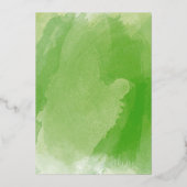 Tropical Watercolor Green Monstera Blätter Hochzei Folieneinladung (Rückseite)