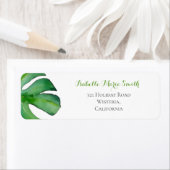Tropical Watercolor Green Monstera Leaf Hochzeit (Insitu)