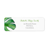 Tropical Watercolor Green Monstera Leaf Hochzeit (Vorne)