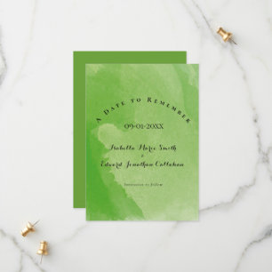 Tropical Watercolor Green Wedding Monstera Blätter Save The Date
