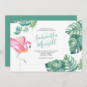 Tropical Watercolor Grüne Paare Dusche (Vorne/Hinten)