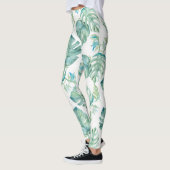 Tropical Watercolor Grüne Yoga Leggings (Links)