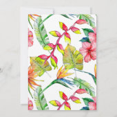 Tropical Watercolor Hawaii Exotic Birds Einladung (Rückseite)