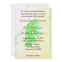 Tropical Watercolor Leaf Wedding Suite