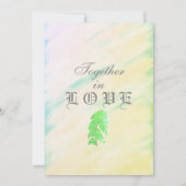 Tropical Watercolor Leaf Wedding Suite Einladung (Rückseite)