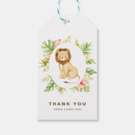 Tropical Watercolor Lion Summer Vielen Dank Geschenkanhänger