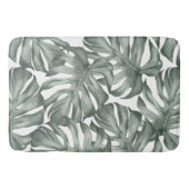Tropical Watercolor Modern Oasis Leaves Badematte (Vorderseite)