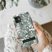 Tropical Watercolor Modern Oasis Leaves