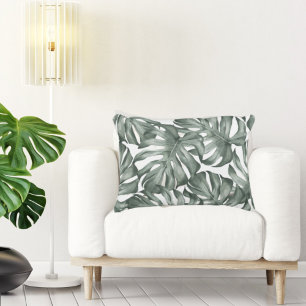 Tropical Watercolor Modern Oasis Leaves Dekokissen