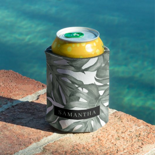 Tropical Watercolor Modern Oasis Leaves Dosenkühler (In Situ Pool)