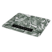 Tropical Watercolor Modern Oasis Leaves Schneidebrett (Ecke)