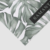 Tropical Watercolor Modern Oasis Leaves Seidenpapier (Ausschnitt)