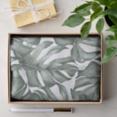 Tropical Watercolor Modern Oasis Leaves Seidenpapier (Geschenk)