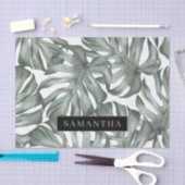 Tropical Watercolor Modern Oasis Leaves Seidenpapier (Handwerk)