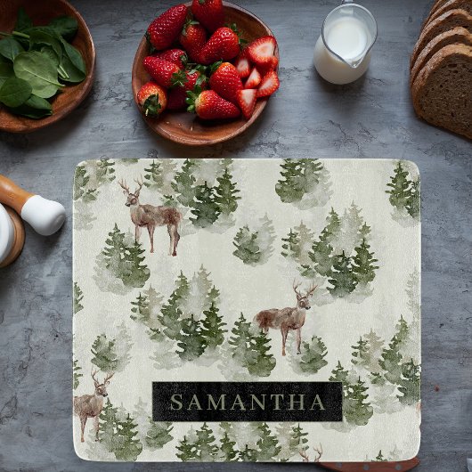 Tropical Watercolor Moderne Oase Blätter Muster Cu Schneidebrett