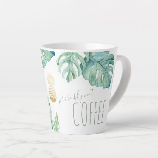 Tropical Watercolor Monstera Blätter Tasse (Rechte Ecke)