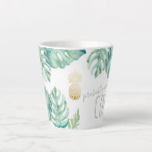 Tropical Watercolor Monstera Blätter Tasse (Vorderseite)
