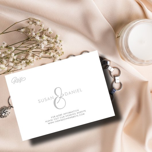 Tropical Watercolor Palm Blätter Wedding RSVP Card