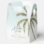 Tropical Watercolor Palm Trees Baby Dusche Geschenkschachtel (Geöffnet)