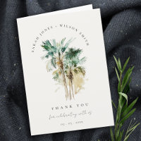 Tropical Watercolor Palm Trees Foto Hochzeit