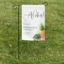 Tropical Watercolor Pineapple Graduation Party
