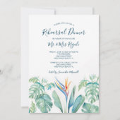 Tropical Watercolor Probe Dinner Einladung (Vorderseite)