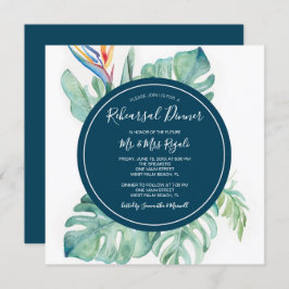 Tropical Watercolor Probe Dinner Einladung