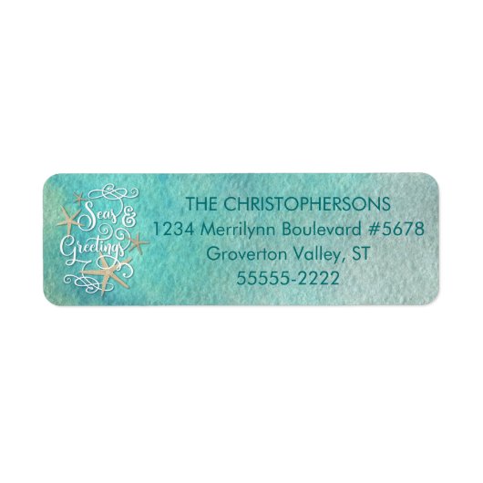 Tropical Watercolor SEAsons Grüße | Starfish (Vorne)