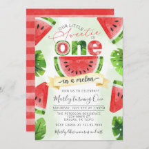 Tropical Watermelon 1. Geburtstagsfeier Party Einl