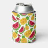 Tropical Watermelon and Pineapple Pixel Pattern Dosenkühler (Kanne Rückseite)