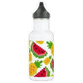 Tropical Watermelon and Pineapple Pixel Pattern Edelstahlflasche (Rechts)