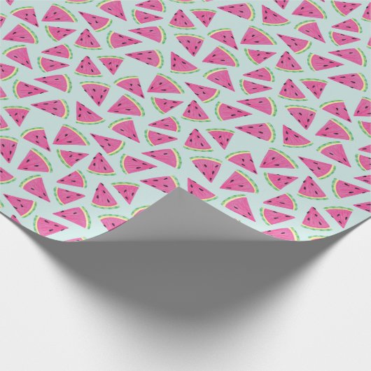 Tropical Watermelon Fruchtmuster Geschenkpapier (Ecke)