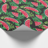 Tropical Watermelon Slices Pattern Sommerzeit Geschenkpapier (Ecke)