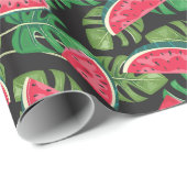 Tropical Watermelon Slices Pattern Sommerzeit Geschenkpapier (Rolleneckpunkt)