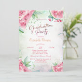 Tropical Watermelon Summer Abschluss Einladung (Stehend Vorderseite)